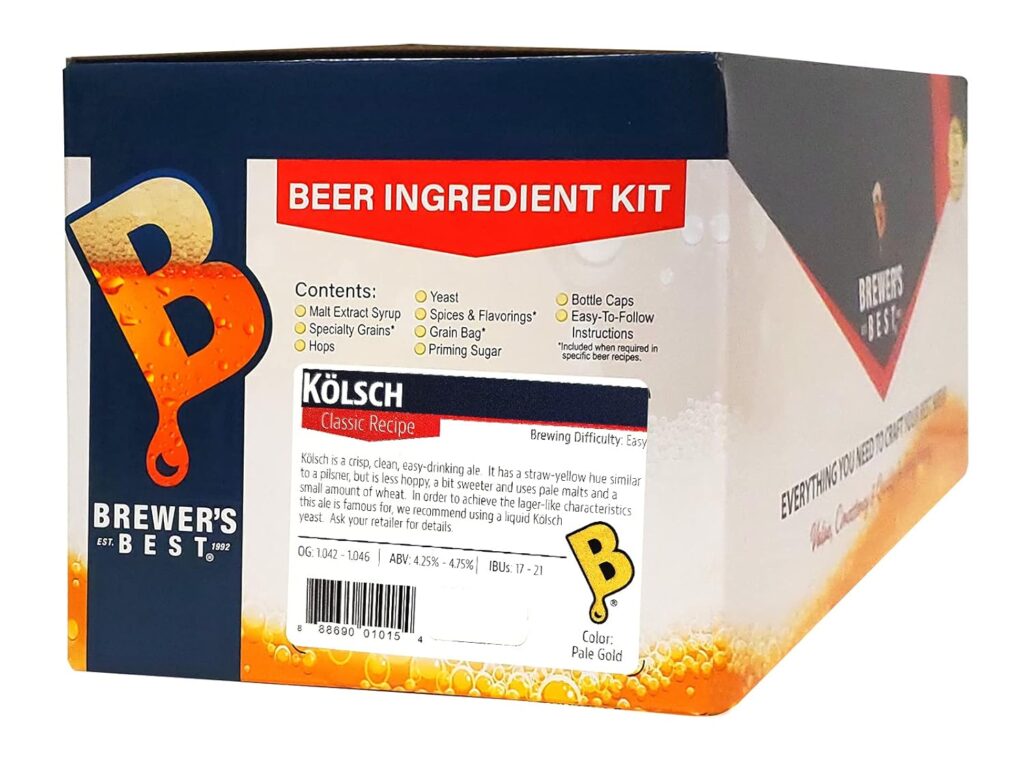 Brewers Best - 1015 - Home Brew Beer Ingredient Kit (5 gallon), (Kölsch) Silver