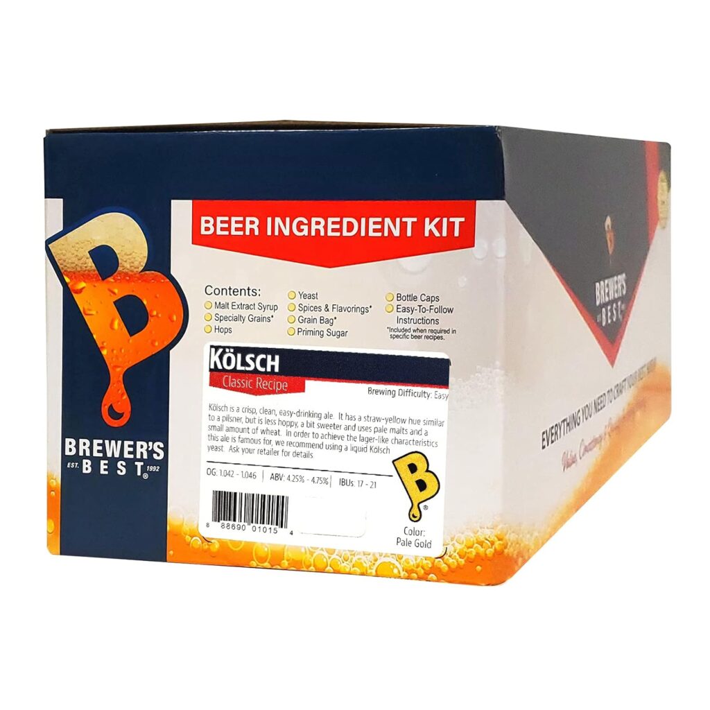 Brewers Best - 1015 - Home Brew Beer Ingredient Kit (5 gallon), (Kölsch) Silver