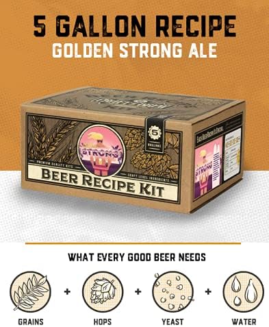 Craft a Brew - Beer Recipe Kit - Golden Strong Ale - Home Brewing Ingredient Refill - Beer Making Supplies - Includes Hops, Yeast, Malts, Extracts - 5 Gallons