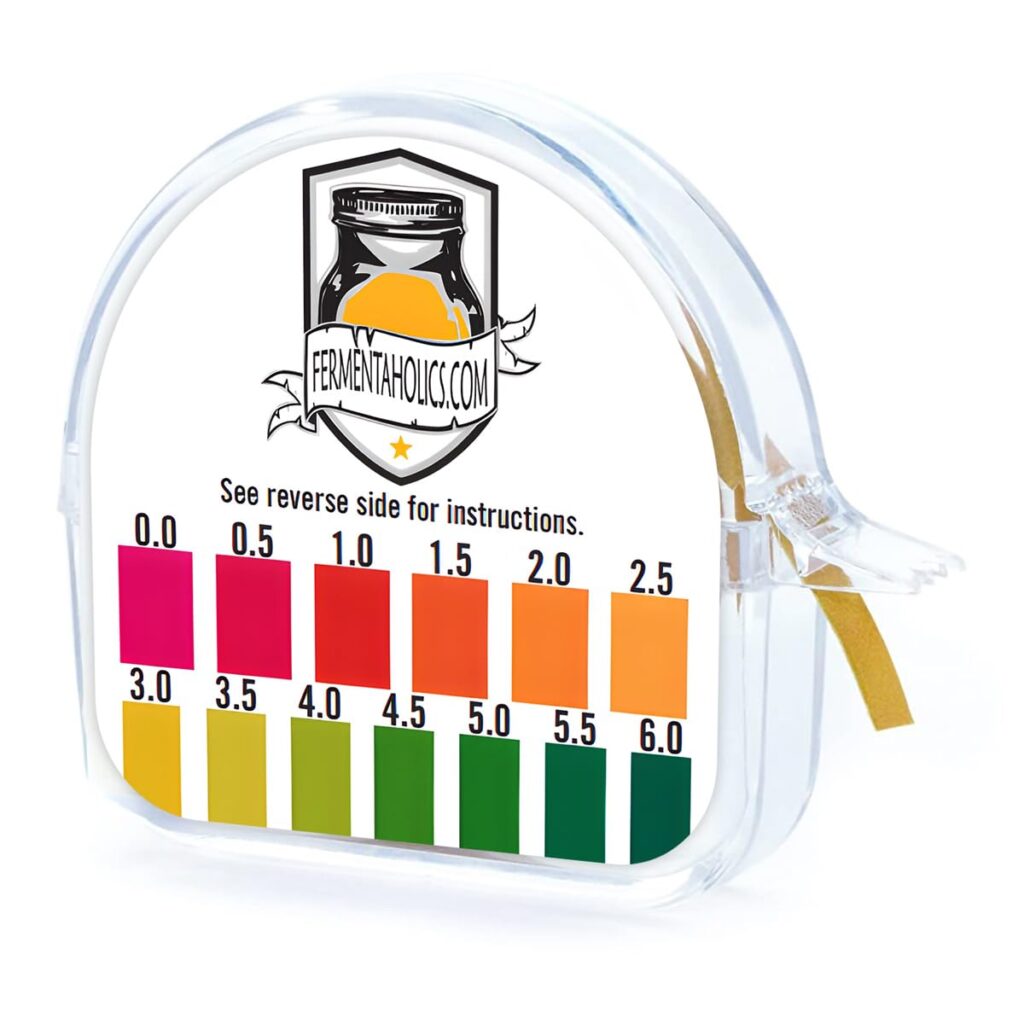 Kombucha pH Test Strips - pH Range 0-6 | 100 Test Sticks | Instant Read | Food Service, Brewing and Fermentation Test Strips