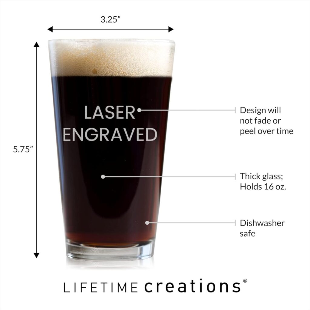 Personalized Craft Beer Pint Glass: Engraved Craft Brew Glass, Personalized Home Brew Glass, Custom Beer Glass, Home Brewer Gift